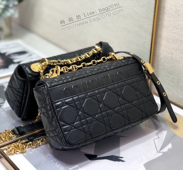 Dior女包 迪奧Caro柔軟藤格紋鏈條包 Dior肩背斜挎包  dfk1801